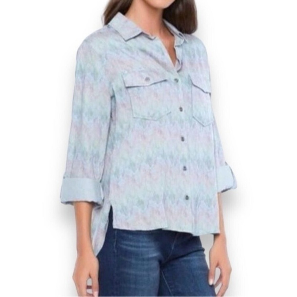 Billy T lyocell linen blend button down shirt size XXL